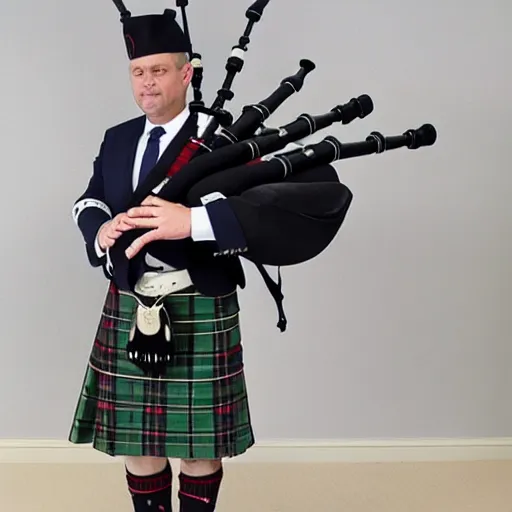 Prompt: bagpipes made of foley catheter bag and clear tubes