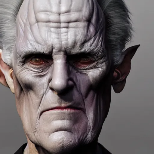 Image similar to hyperrealistic full body image of jim carey disguised as ( emperor palpatine ), stunning 3 d render, inspired by istvan sandorfi & greg rutkowski & unreal engine, perfect symmetry, dim volumetric cinematic lighting, 8 k octane comprehensive render, extremely hyper - detailed, incredibly lifelike attributes, intricate, real flesh texture, masterpiece, artstation, stunning,