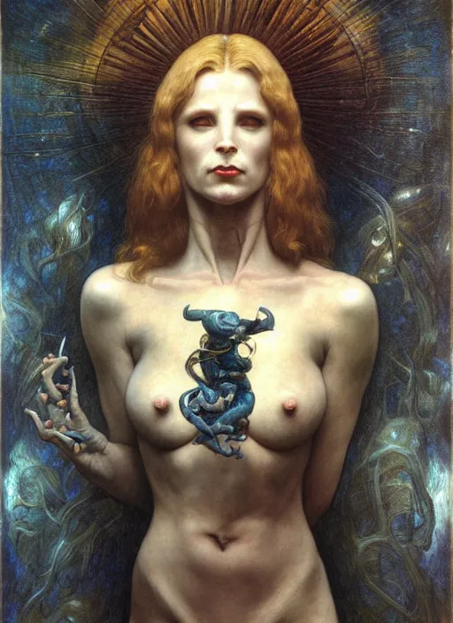 Prompt: hyper realistic painting of the blue scream, detailed and perfect face, perfect and proportional body, in the style of wayne barlowe, gustav moreau, goward, gaston bussiere and roberto ferri, santiago caruso, and austin osman spare, bouguereau, mucha, saturno butto, sorayama. occult art, alchemical diagram