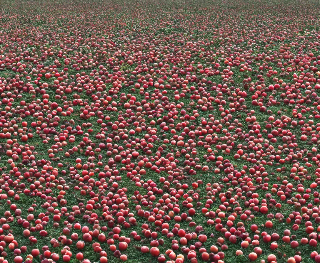 Image similar to a sea of apples 8k