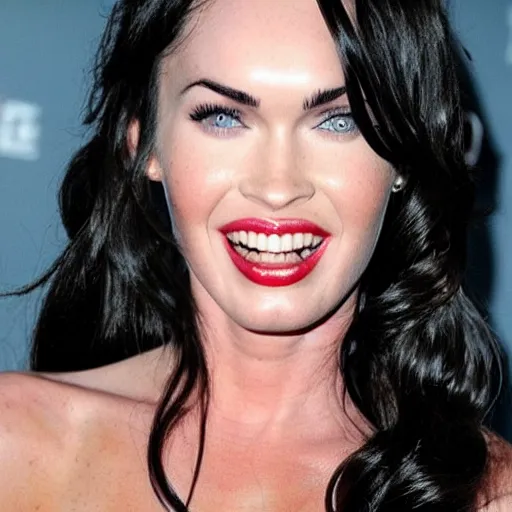 Image similar to megan fox with fangs!!!!! as vampire