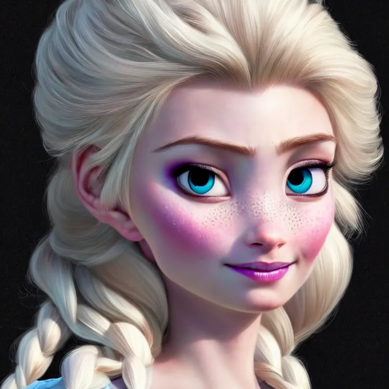 Prompt: highly detailed portrait of Elsa from Frozen, hyperrealistic, photorealistic, artstation, highly detailed, sharp, cgsociety