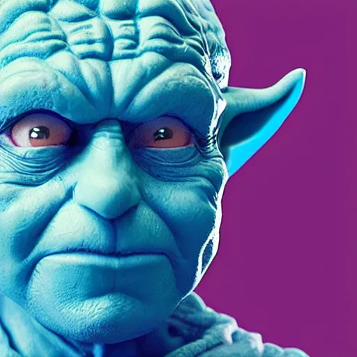 Image similar to photo of hybrid of dr manhattan and yoda