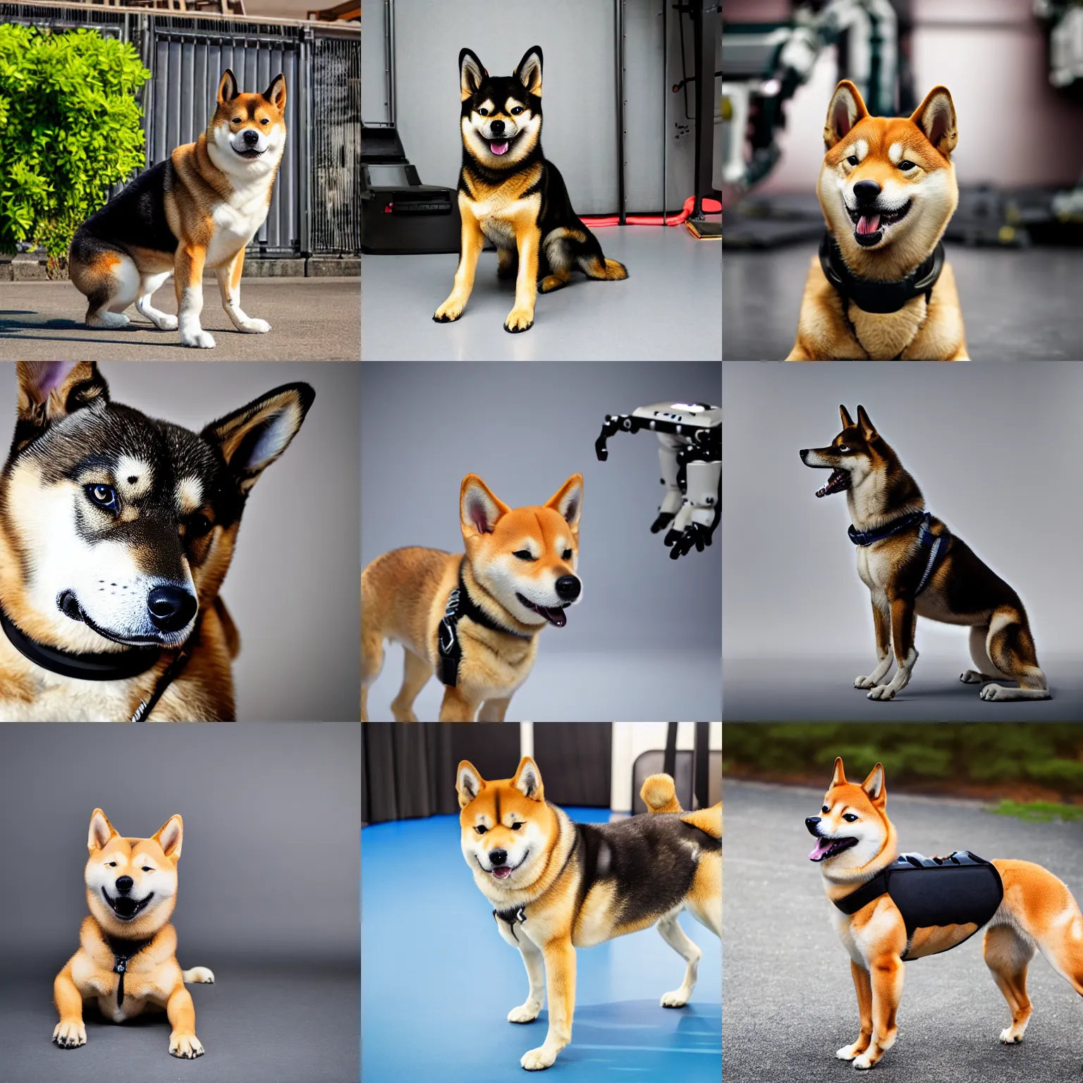 Prompt: Boston dynamics robotic shiba inu, studio photograph