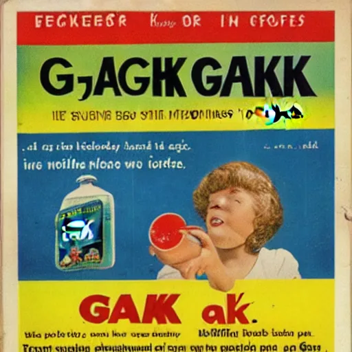 Image similar to advertisement for GAK, GAK advert