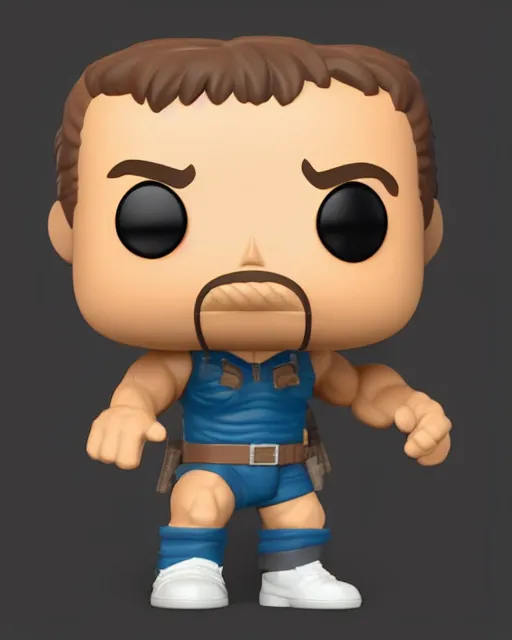 Image similar to full body 3d render of Rambo as a funko pop, studio lighting, white background, blender, trending on artstation, 8k, highly detailed