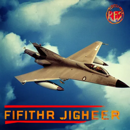 Image similar to fighter jet album art, cover art, poster