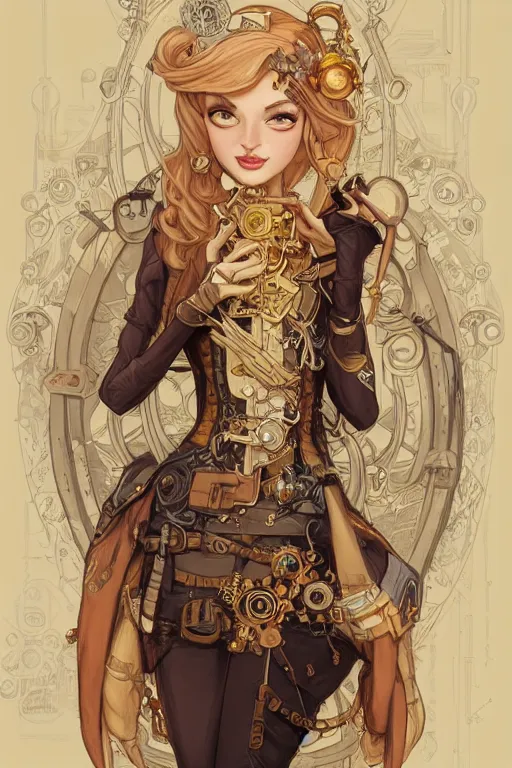 Prompt: anthropomorphic giraffe as steampunk princess, blonde hair, high fantasy, dnd, smooth, sharp focus, illustration, highly detailed, digital painting, artstation, concept art, by disney animation, rossdraws, alphonse mucha, frank fanzzeta, collectible card art