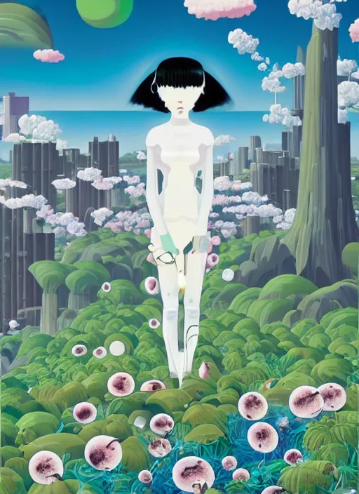 Image similar to a portrait of a cyborg in a scenic environment by chiho aoshima