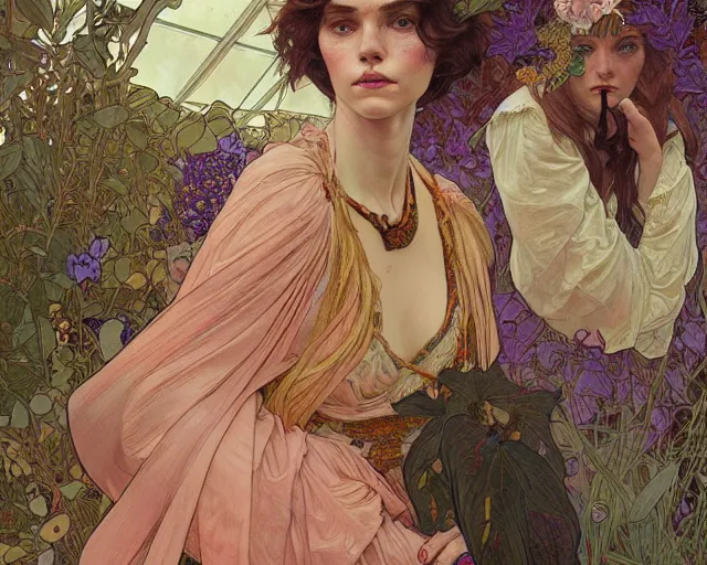 Image similar to photography of hope gangloff, deep focus, d & d, fantasy, intricate, elegant, highly detailed, digital painting, artstation, concept art, matte, sharp focus, illustration, hearthstone, art by artgerm and greg rutkowski and alphonse mucha