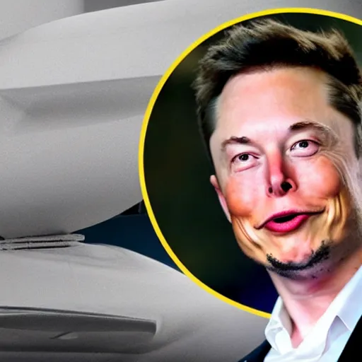 Image similar to a elongated muskrat with the face of elon musk, muskrat!!