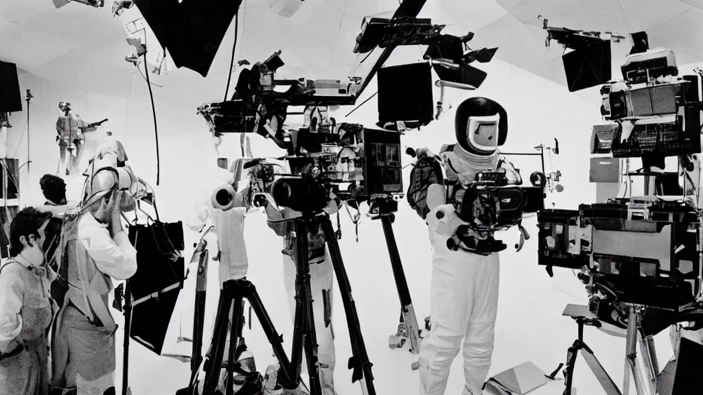 Image similar to behind the scenes of 2001 a space odyssey