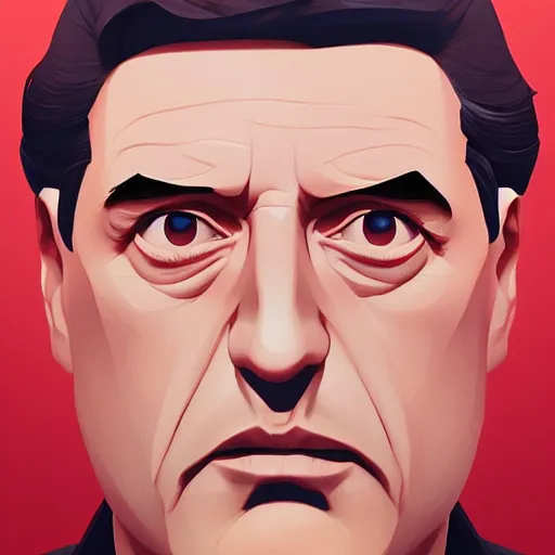 Image similar to face icon stylized minimalist the godfather, loftis, cory behance hd by jesper ejsing, by rhads, makoto shinkai and lois van baarle, ilya kuvshinov, rossdraws global illumination