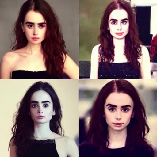 Image similar to a combination of Krysten Ritten and Lily Collins