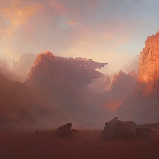 Image similar to a vast, black, rocky, desolate mountain range, mysterious atmospheric lighting, painted, intricate, volumetric lighting, rich deep colours masterpiece, golden hour, sharp focus, ultra detailed, by ruan jia and greg rutkowski