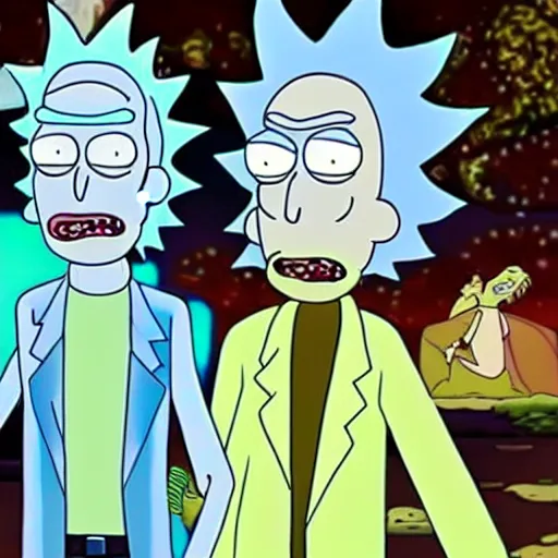 Prompt: hyper realistic versions of rick and morty highly detailed