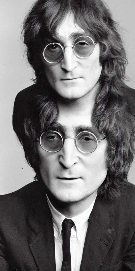 Prompt: John Lennon at Age 85, photo, portrait