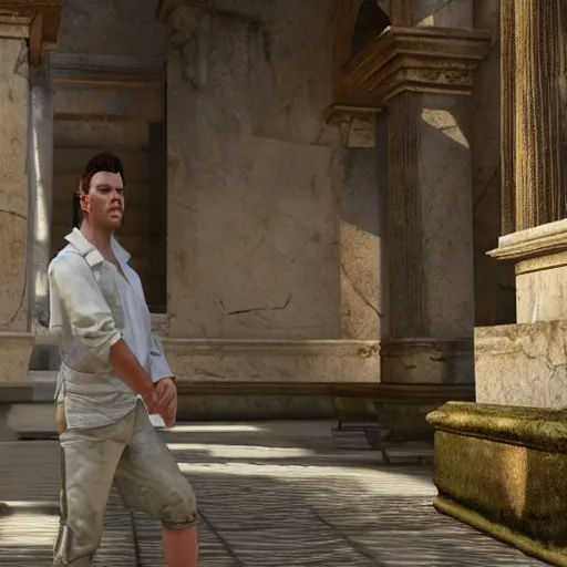 Image similar to hyperrealistic dslr film still of ace ventura pet detective in ancient rome, bees,, stunning 8 k octane comprehensive 3 d render, inspired by istvan sandorfi & greg rutkowski & unreal engine, perfect symmetry, dim volumetric cinematic lighting, extremely hyper - detailed, extremely lifelike attributes & lifelike texture, intricate, masterpiece, artstation, stunning