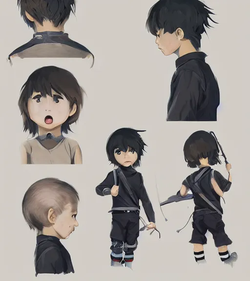 Image similar to beautiful little boy anime character inspired by jason voorhees, art by rossdraws, wlop, ilya kuvshinov, artgem lau, sakimichan and makoto shinkai, concept art, anatomically correct, extremely coherent, realistic, mask, smooth, hd, 8 0 s haircut