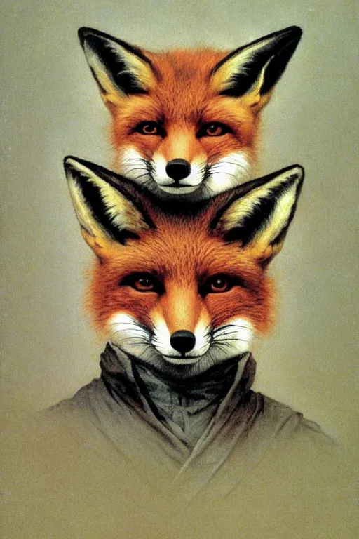 Image similar to portrait of a fox kamen rider rx, majestic, solemn, by bouguereau