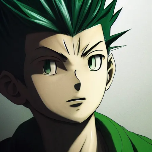 Image similar to portrait innocence of Gon HunterxHunter, dynamic lighting, cinematic, establishing shot, extremely high detail, photo realistic, cinematic lighting, oil painting, intricate line drawings, 8k resolution