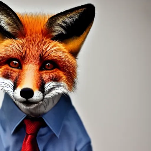 Image similar to a fox animal dressed in a suit in the style of a presidential campaign poster 8 5 mm f / 1. 4