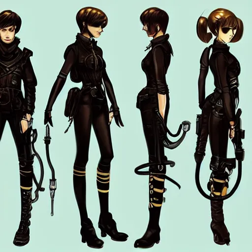 Prompt: monster character concept drawing for a steampunk fantasy tactical rpg, anime realism style, artwork by ilya kuvshinov, ross tran