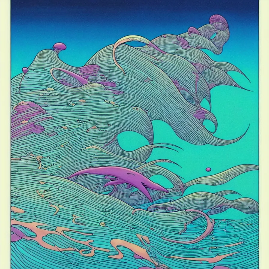 Prompt: ( ( ( ( shinning sea, with decorative frame design ) ) ) ) by mœbius!!!!!!!!!!!!!!!!!!!!!!!!!!!, overdetailed art, colorful, artistic record jacket design