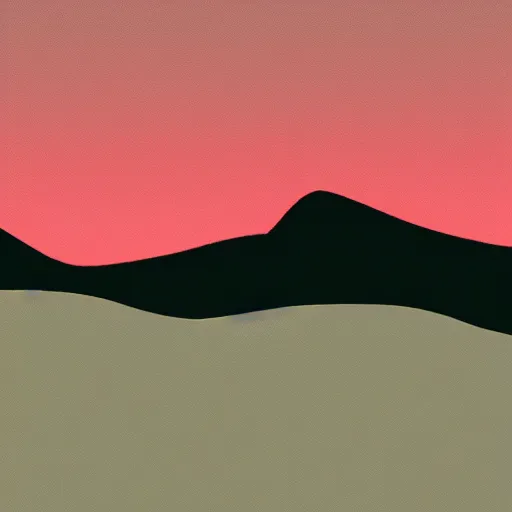 Prompt: mountains, sunrise, minimalist style