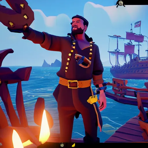 Prompt: strange in sea of thieves