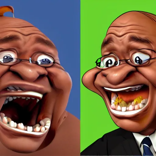 Prompt: Caricature of Jacob Zuma laughing, artstation, detailed, funny