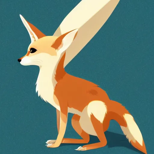 Prompt: fennec fox, clean cel shaded vector art. shutterstock. behance hd by lois van baarle, artgerm, helen huang, by makoto shinkai and ilya kuvshinov, rossdraws, illustration, foolish