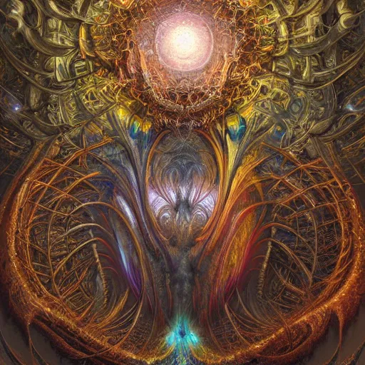 Prompt: low angle shot of a fractal explosion by clive barker, intricate, elegant, highly detailed, centered, digital painting, artstation, concept art, smooth, sharp focus, illustration, artgerm, Tomasz Alen Kopera, Peter Mohrbacher donato giancola, Joseph Christian Leyendecker, WLOP, Boris Vallejo.