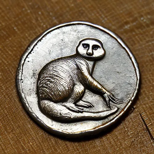 Image similar to meerkat on a roman denarius coin.