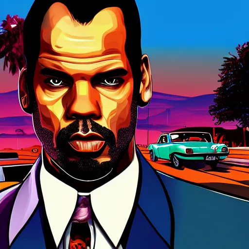 Image similar to Illustration of Nick Cave GTA V cover art