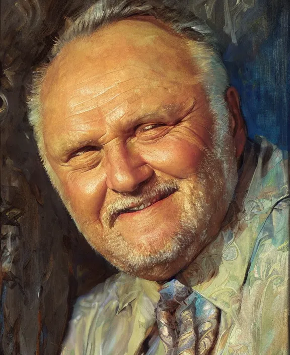Prompt: portrait of rod steiger, joyful, highly detailed painting by gaston bussiere, craig mullins, j. c. leyendecker 8 k,