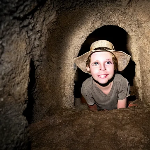 Prompt: lizard indiana jones exploring an underground crypt