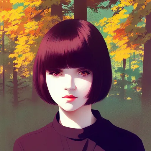 Image similar to A portrait by Ilya Kuvshinov