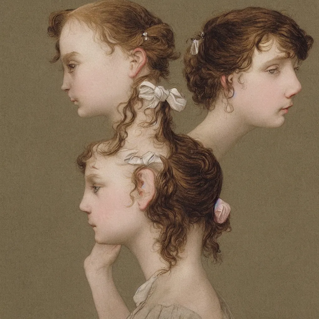 Image similar to girl with a pearl earringl, highly detailed, comicstyle, by caspar david friedrich