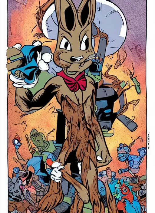 Prompt: bugs bunny as groot