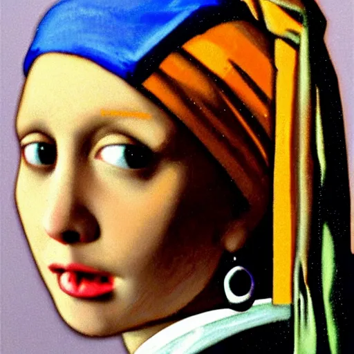 Image similar to donald trump as girl with a pearl earring
