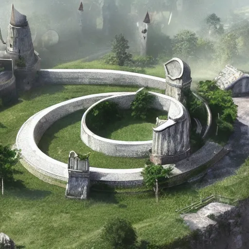 Prompt: a ring shaped wall protecting a peaceful farming based city, cinematic, raytracing, detailed, fantasy artwork, photorealistic, professional, award winning, well lit, movie worthy, beautiful