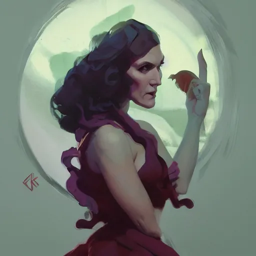 Prompt: portrait of kim wexler, warlock, organic painting, matte painting, bold shapes, hard edges, aesthetic octane render, trending on artstation, by greg manchess, huang guangjian, gil elvgren, sachin teng, greg rutkowski, jesper ejsing, rhads, ilya kuvshinov, cushart krenz