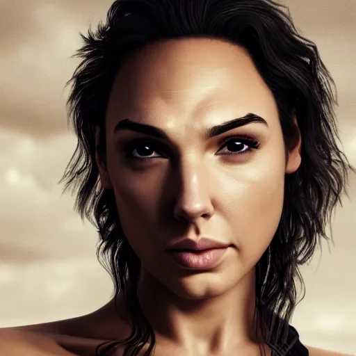 Image similar to mixed race Gal Gadot, realistic, photo studio, HDR, 8k, trending on artstation