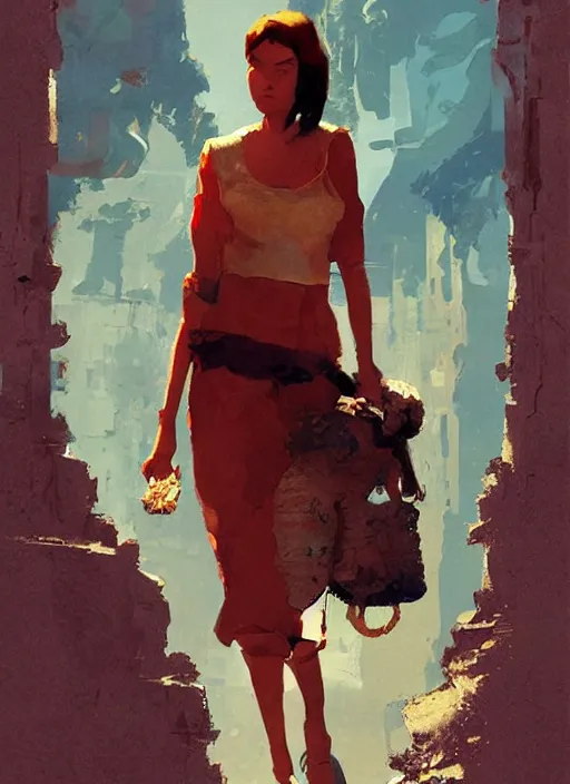 Prompt: poster for a drama film animation called lazy woman, 8 k, hd, art by craig mullins