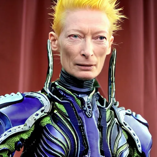 Prompt: Tilda Swinton, Kerrigan queen of blades, StarCraft