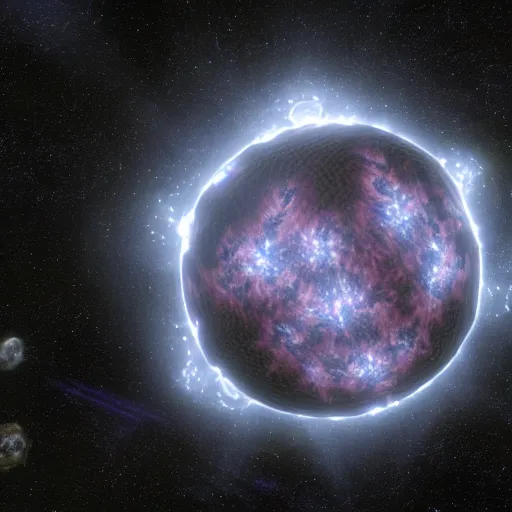 Image similar to a wolf - rayet star as concept art from elite dangerous. intricate, ray - traced, volumetric lighting