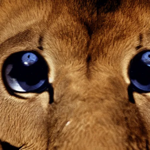 Image similar to National Geographic photograph, close up of lion's eye, seeing gazelle in reflection - 1989 photo of year 35mm