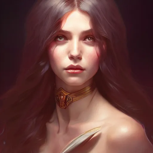 Image similar to Isabella, child of dark, highly detailed, digital painting, artstation, concept art, smooth, sharp focus, illustration, Unreal Engine 5, 8K, art by artgerm and greg rutkowski and alphonse mucha