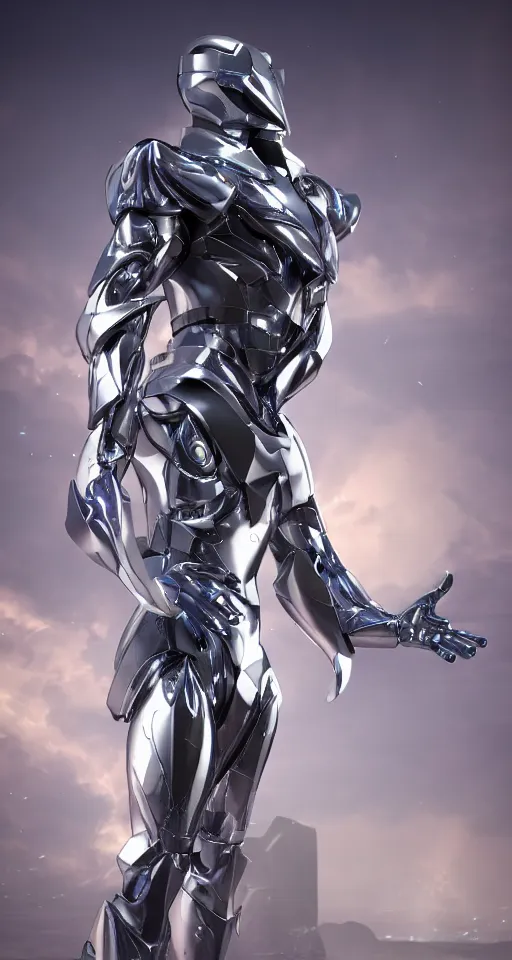 Prompt: guyver the bioboosted armor, full body, backlight, metallic luster, high detail, 8 k, octane rendering, vray, unreal 5 engine.